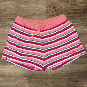 North Face FlashDry Shorts Womens S Striped Standard Fit Pockets